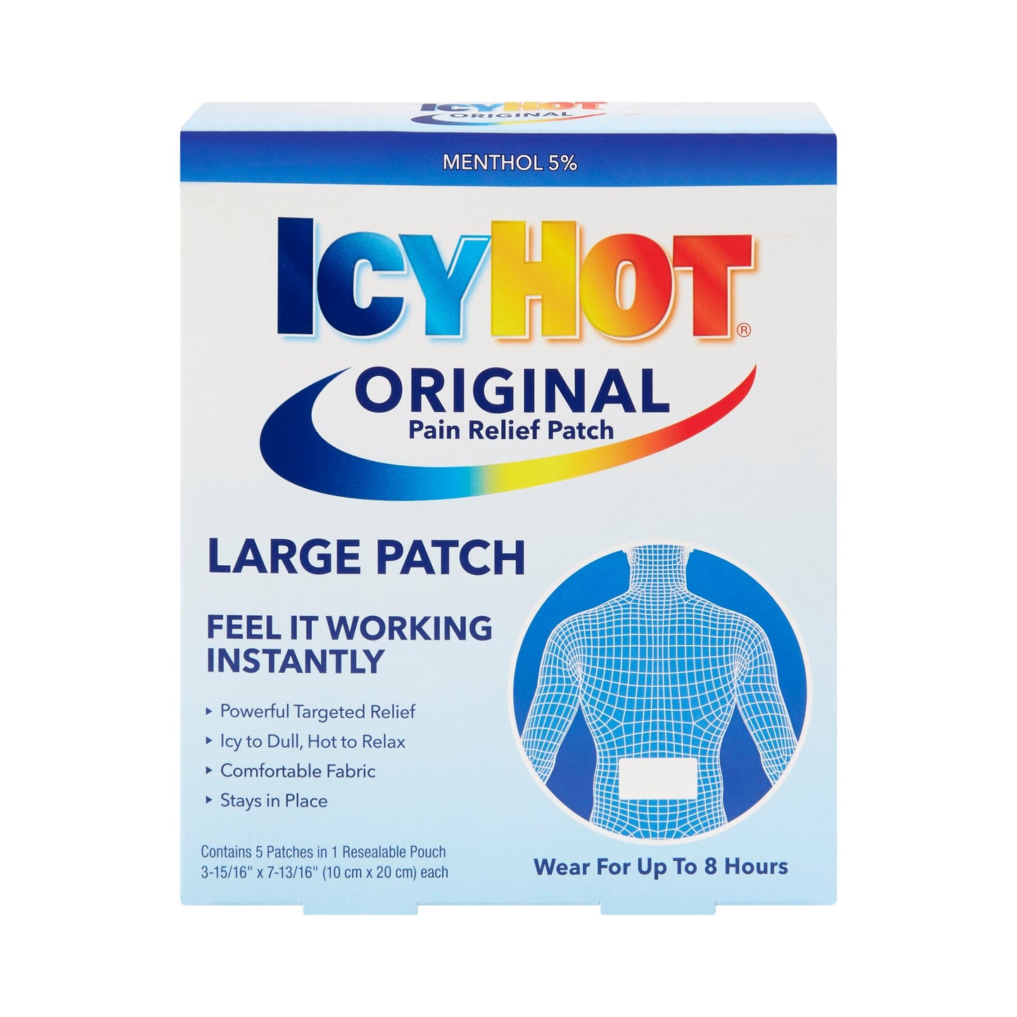 Icy Hot® Menthol Topical Pain Relief Back Patch