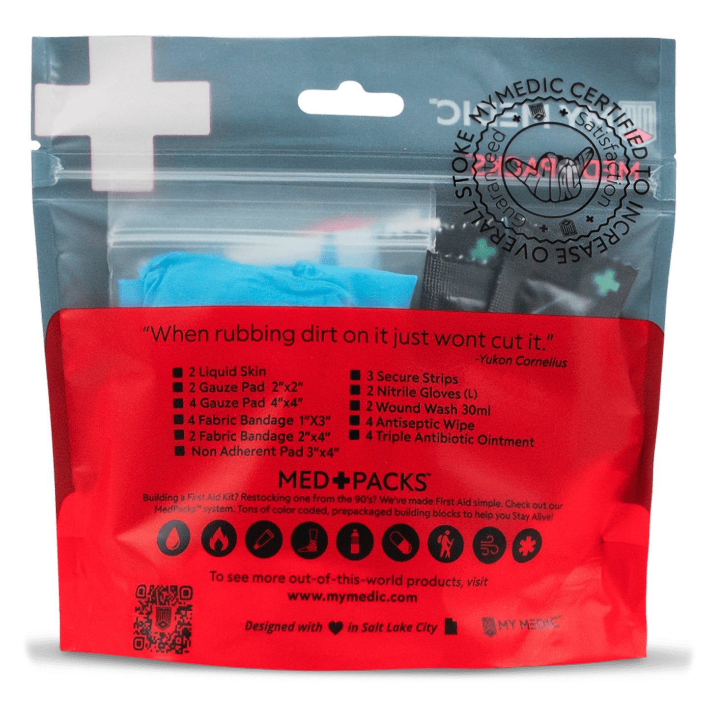 My Medic Med Packs First Aid Kit for Cuts, Scrapes - Emergency Supplies in Portable Pouch