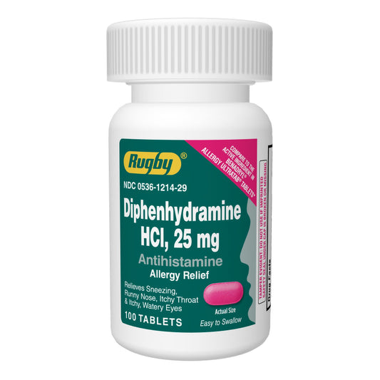 Rugby® Diphenhydramine Antihistamine, 100 ct