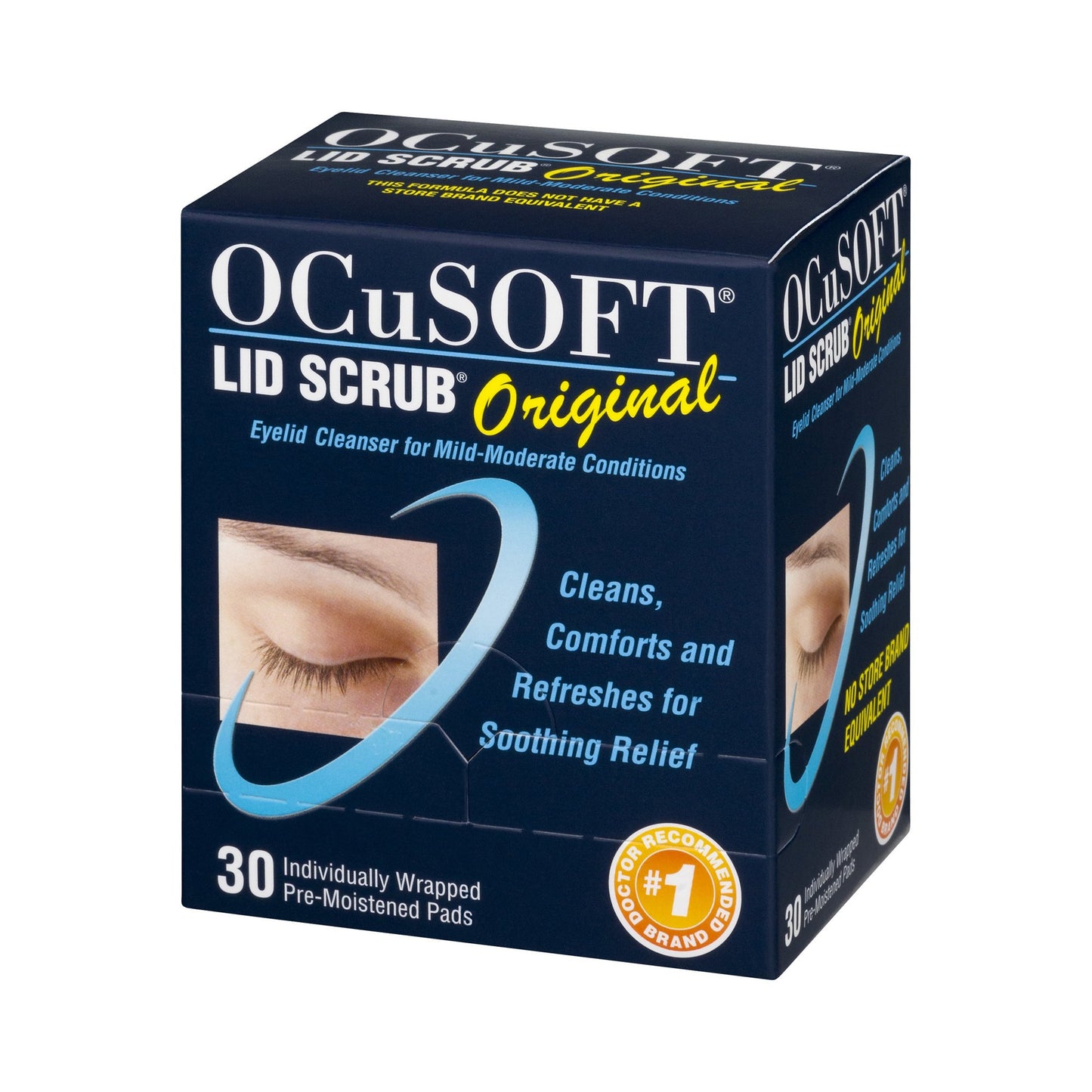 OCuSOFT® Lid Scrub® Eyelid Cleanser Pre-Moistened Pads, 30 ct