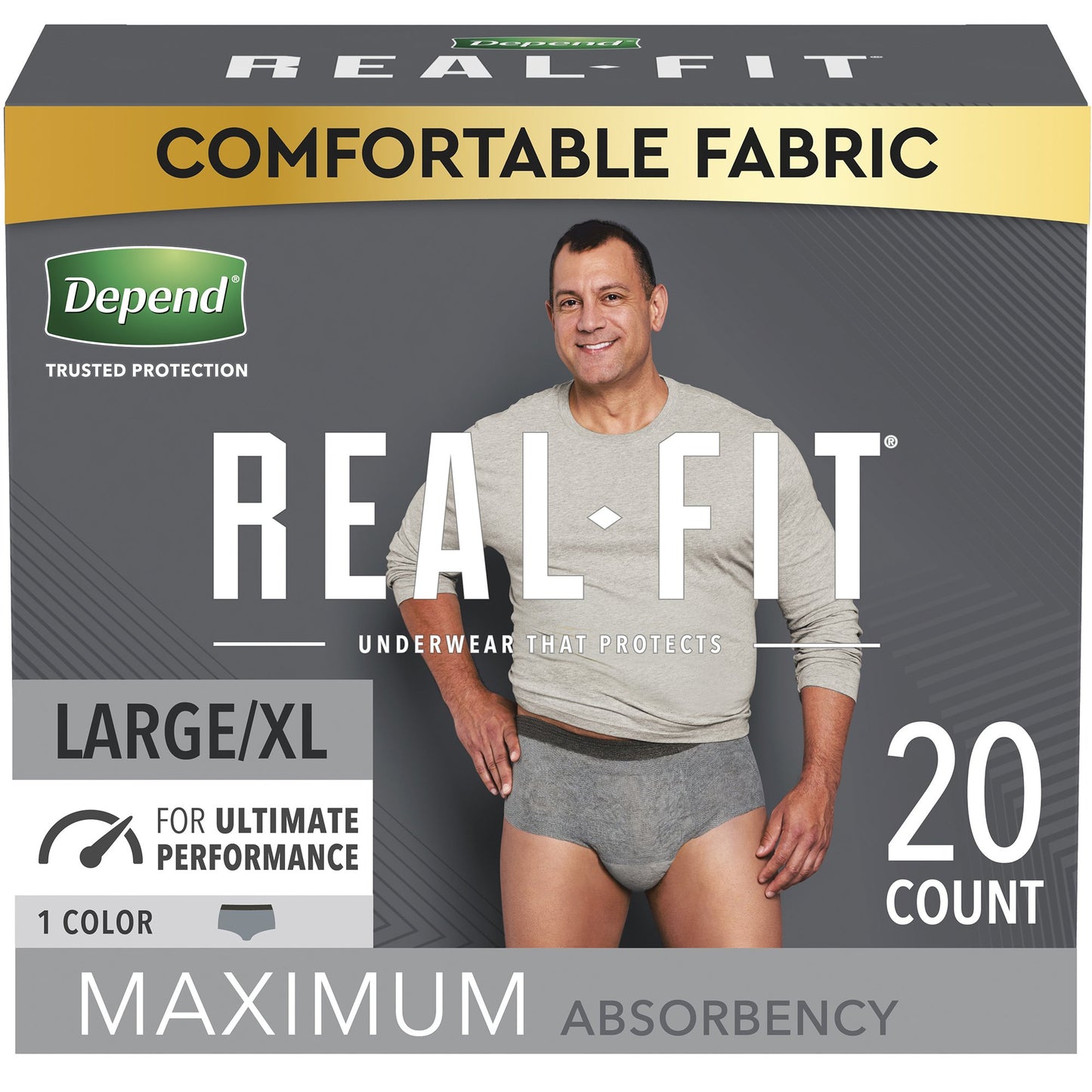 Depend® Real Fit® Maximum Absorbent Underwear, Large / Extra Large, 20 ct