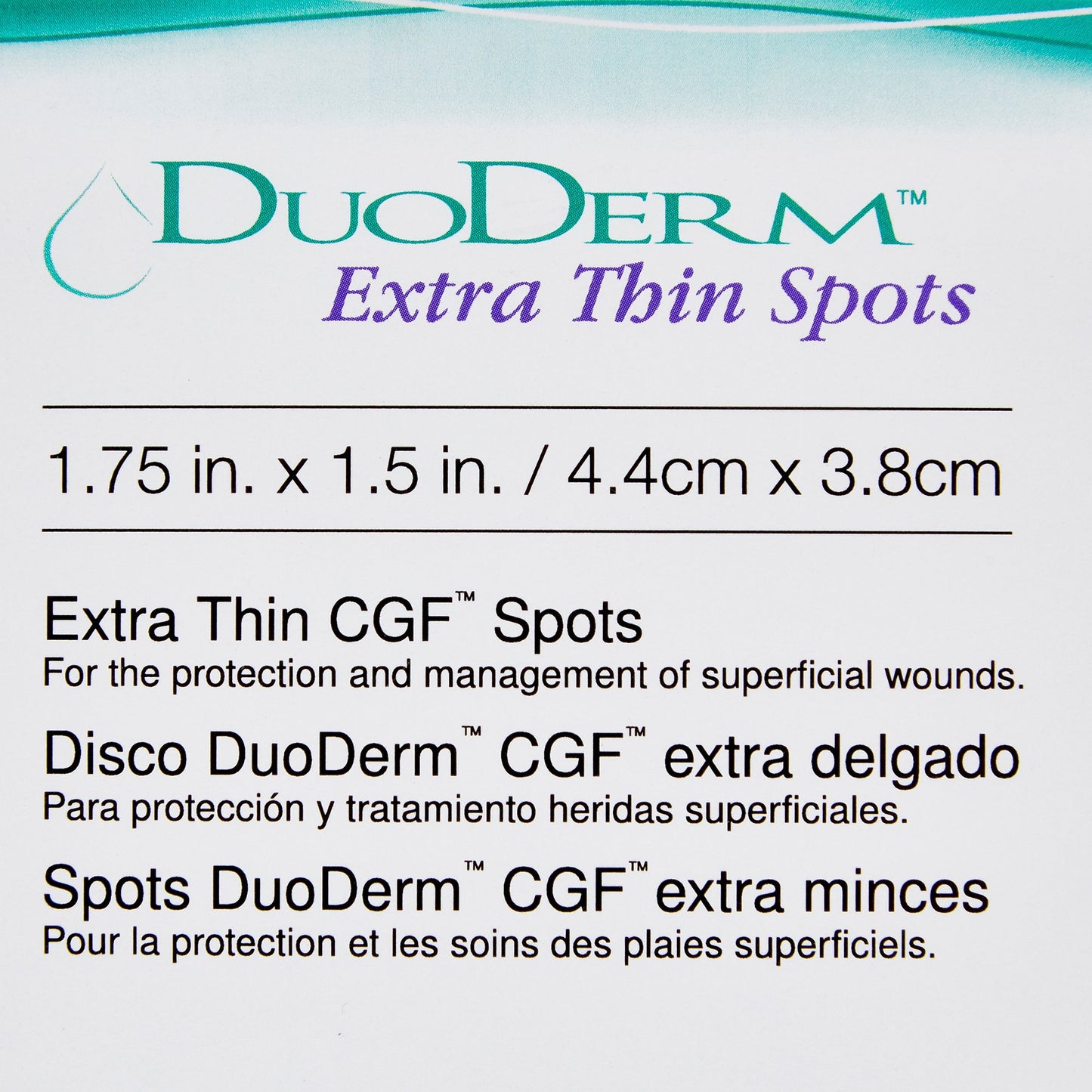DuoDerm® Extra Thin Spot Hydrocolloid Dressing, 1.5 x 1.75 Inch