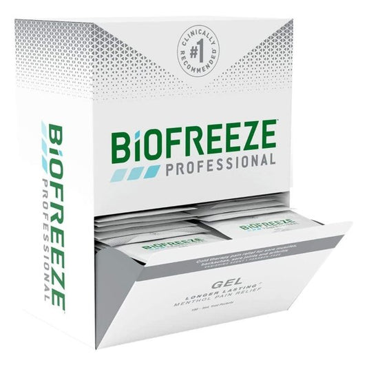Biofreeze Menthol Topical Gel Pain Relief Packets, 100 ct.