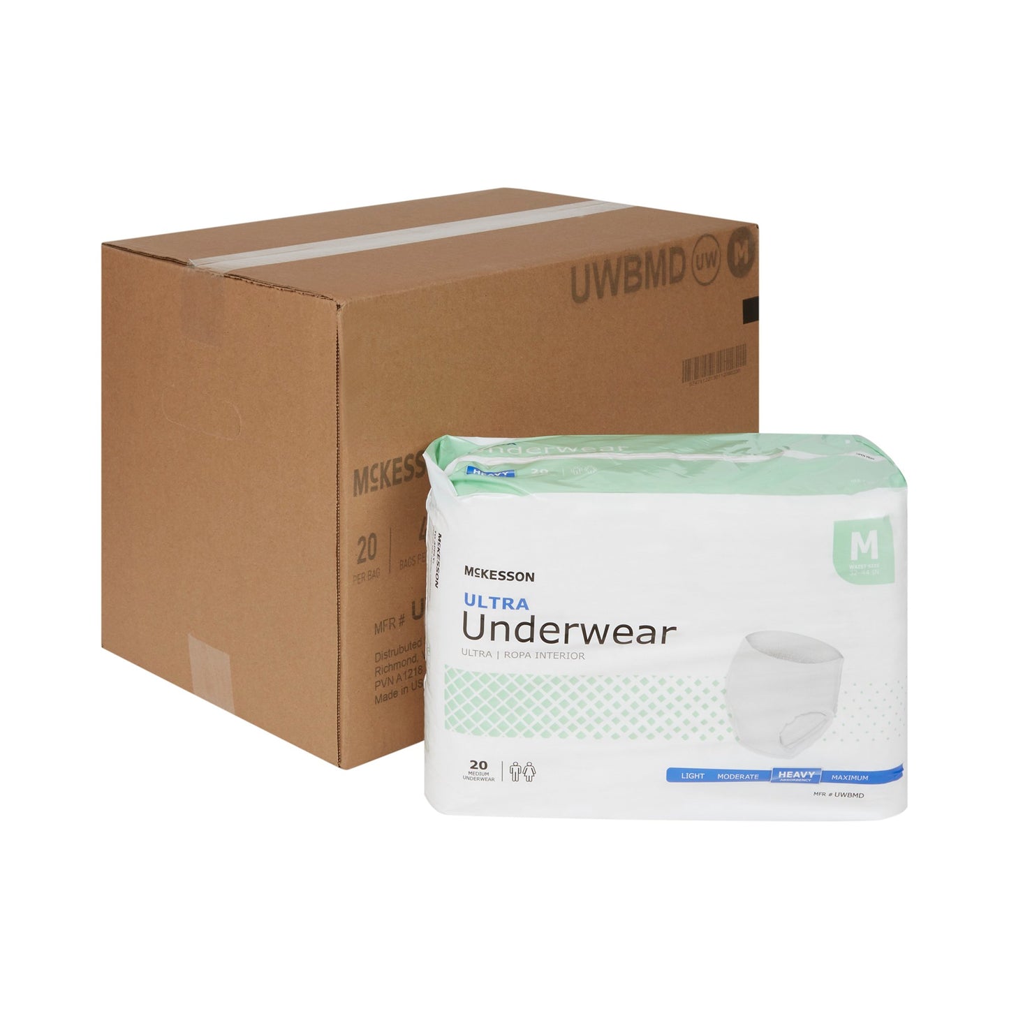 McKesson Ultra Heavy Absorbent Underwear, Medium, 80 ct