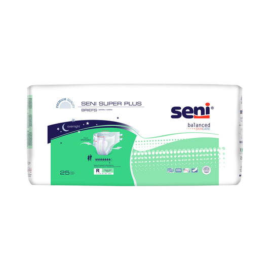 Seni® Super Plus Severe Absorbency Incontinence Brief, Regular, 25 ct