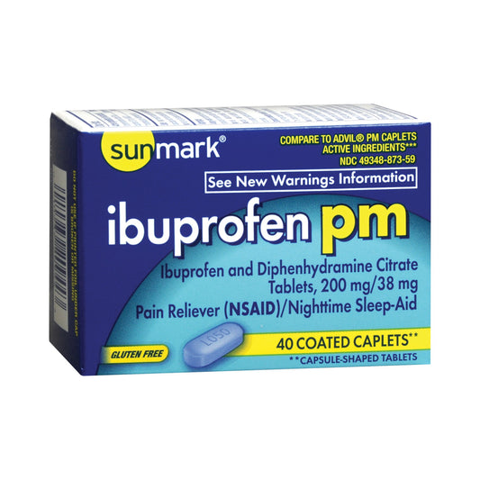 Sunmark® PM Ibuprofen / Diphenhydramine Pain Relief, 40 ct