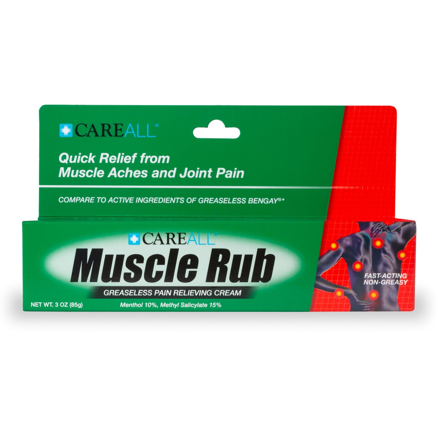 CareAll® Muscle Rub Topical Pain Relief Cream, Menthol, 3 fl oz