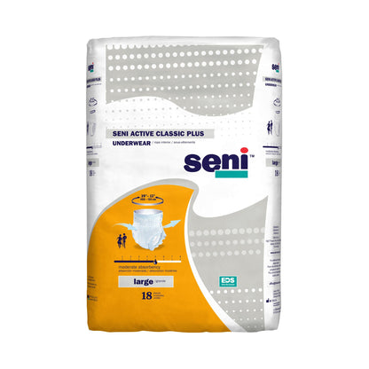 Seni® Active Classic Plus Moderate Absorbent Underwear, Large, 18 ct