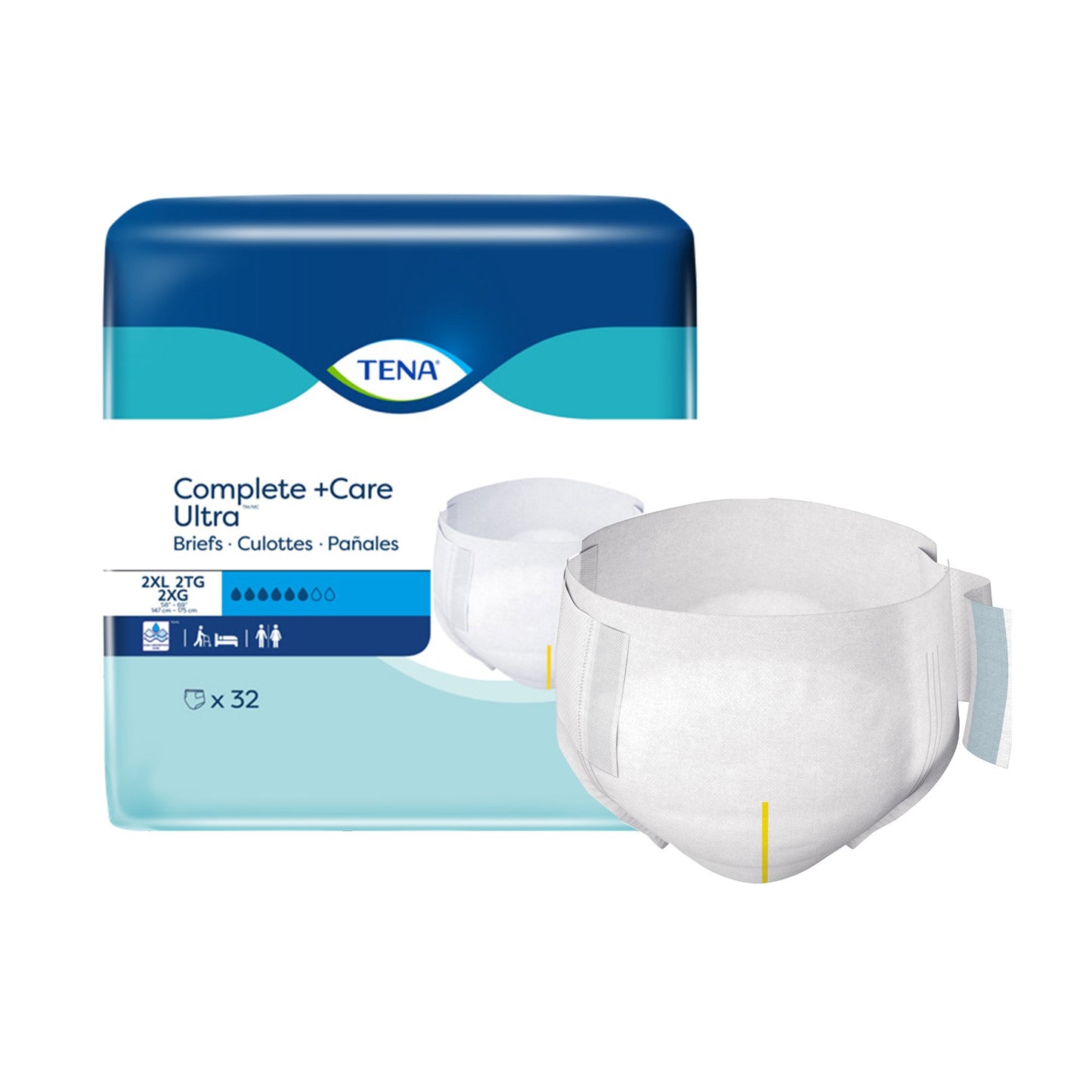 TENA Complete +Care Ultra™ Incontinence Brief, 2X-Large, 32 ct