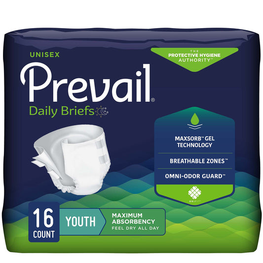 Prevail® Maximum Incontinence Brief, Extra Small (Youth), 16 ct