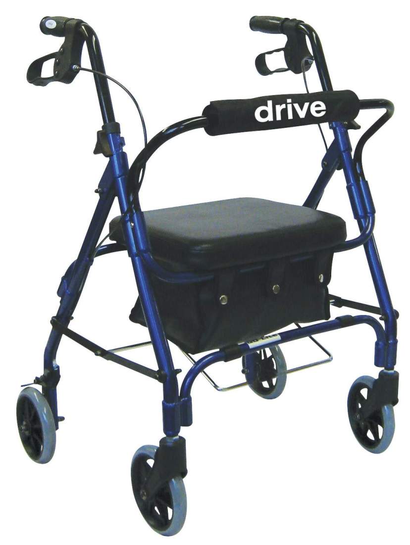 Drive™ Deluxe 4 Wheel Rollator, 28 – 33 Inch Handle Height