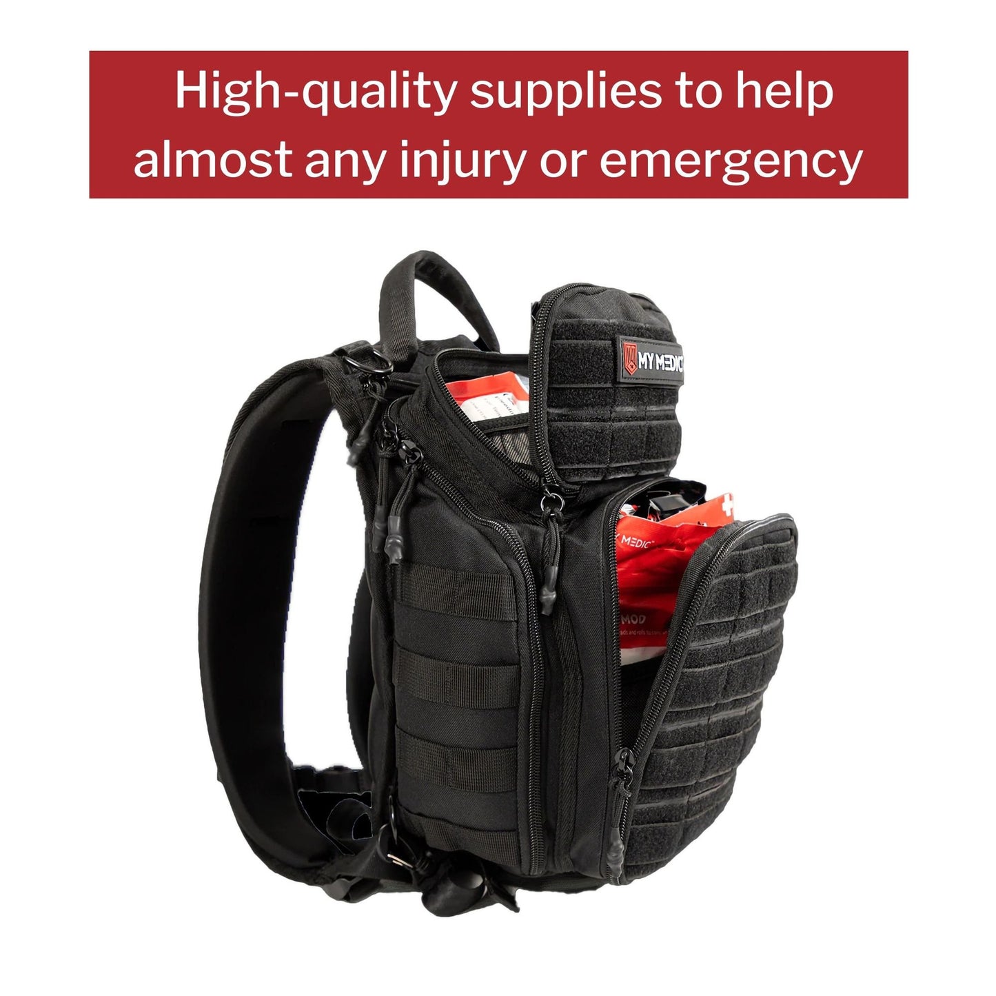 My Medic RECON First Aid Kit Backpack with Emergency Medical Supplies - Black