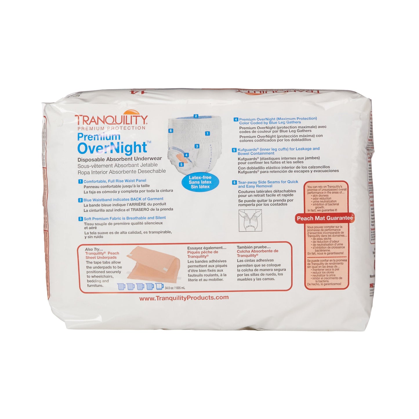 Tranquility® Premium OverNight™ Absorbent Underwear, Extra Large, 14 ct