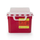 Becton Dickinson Red Sharps Container, 5.4 Quart, 10.75 x 10.75 x 4 "