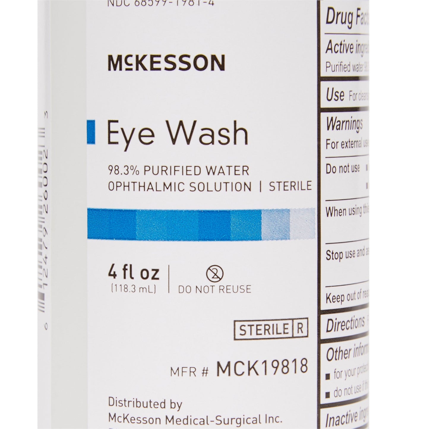McKesson Eye Wash Solution, 4-ounce Squeeze Bottle
