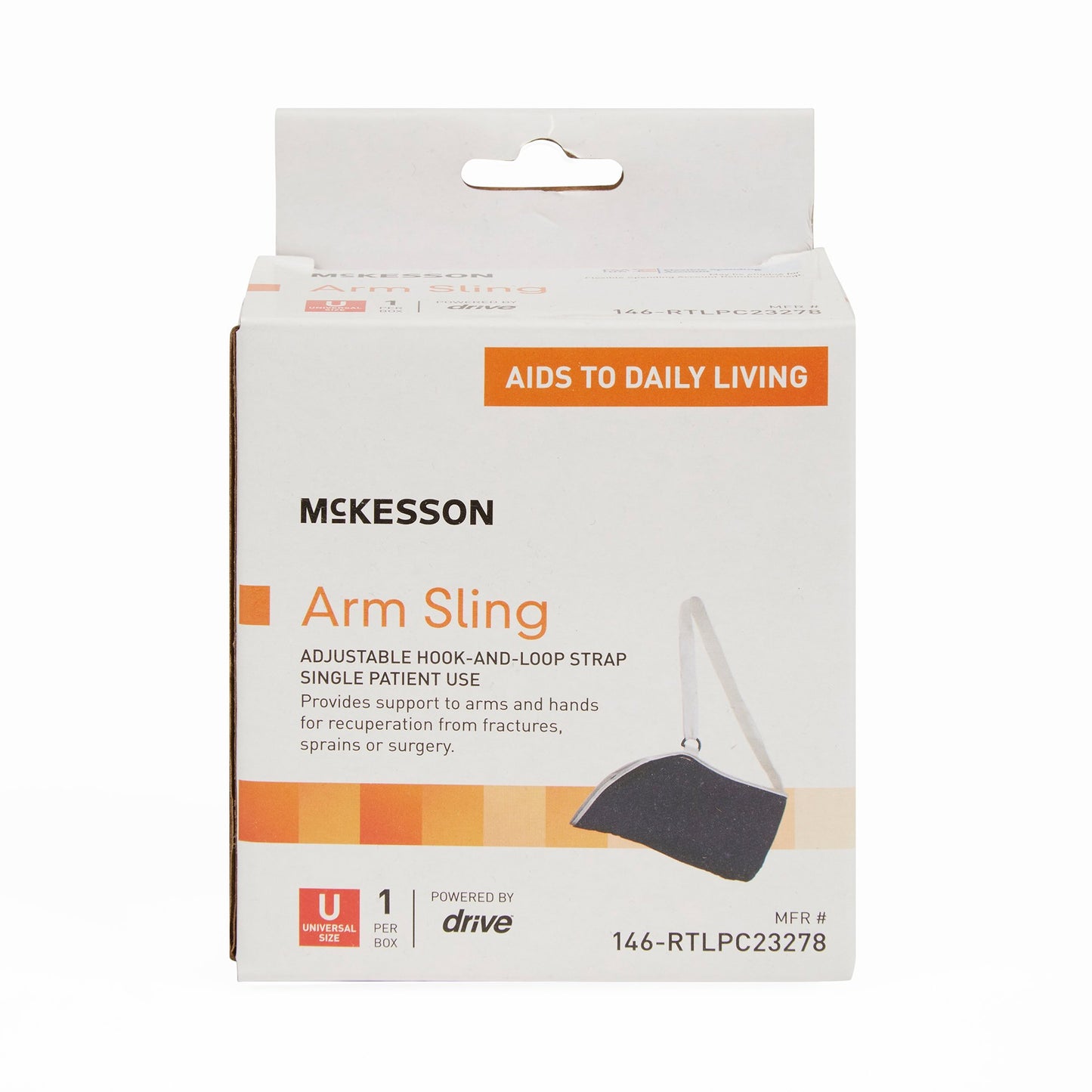 McKesson Universal Blue Cotton / Polyester Arm Sling, One Size Fits Most, 6 ct