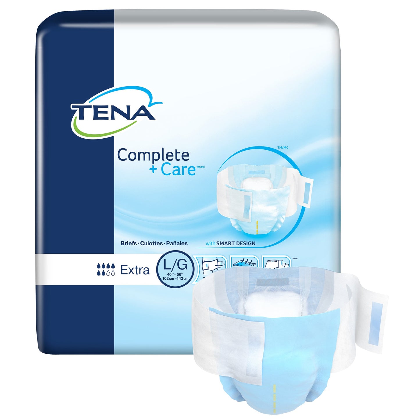 Tena® Complete +Care™ Extra Incontinence Brief, Large, 24 ct