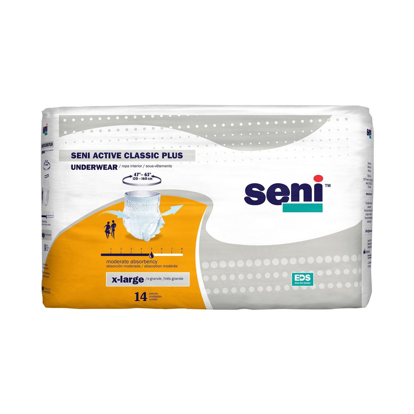 Seni® Active Classic Plus Moderate Absorbent Underwear, Extra Large
