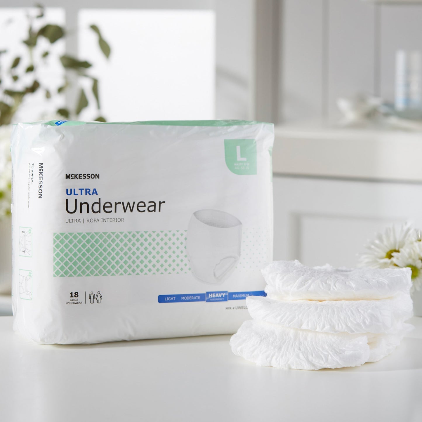 McKesson Ultra Heavy Absorbent Underwear, Large, 18 ct
