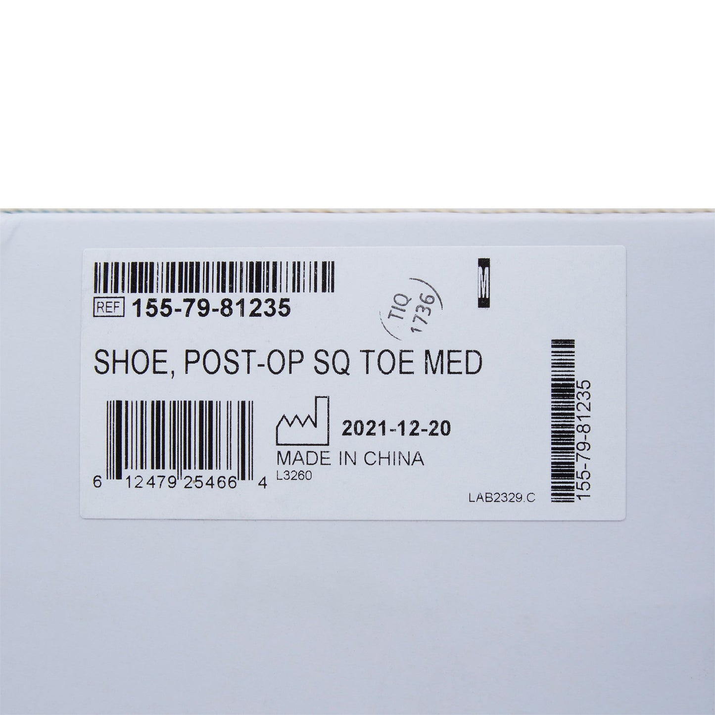 McKesson Square Toe Post-Op Shoe, Male 8.5-9.5 / Female 9.5-10.5