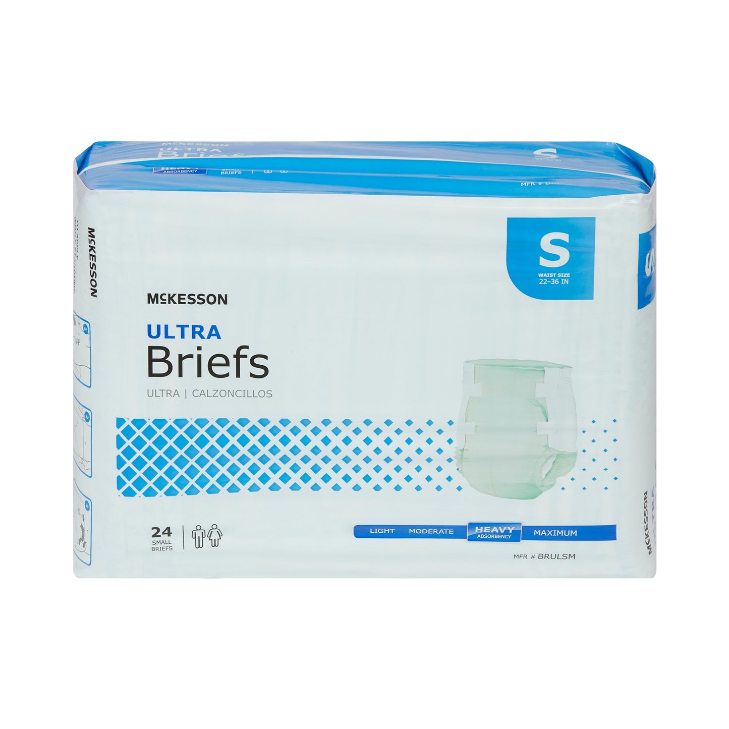 McKesson Ultra Heavy Absorbency Incontinence Brief, Small, 24 ct