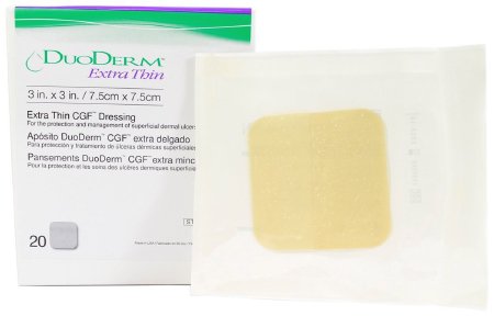 DuoDerm® Extra Thin Hydrocolloid Dressing, 6 x 7 Inch Triangle, 10 ct
