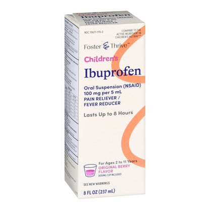 Foster & Thrive Ibuprofen Children's Pain Relief, Berry Flavor, 8 oz.