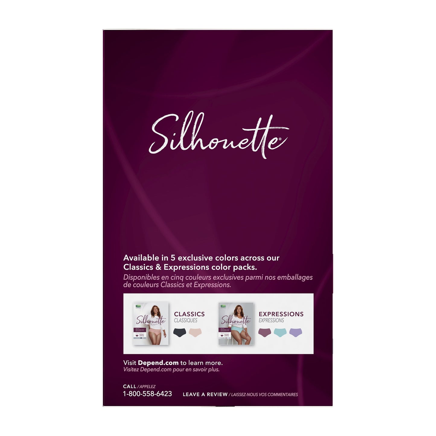 Depend® Silhouette® Adult Incontinence and Postpartum Underwear for Women, Medium, 14 ct