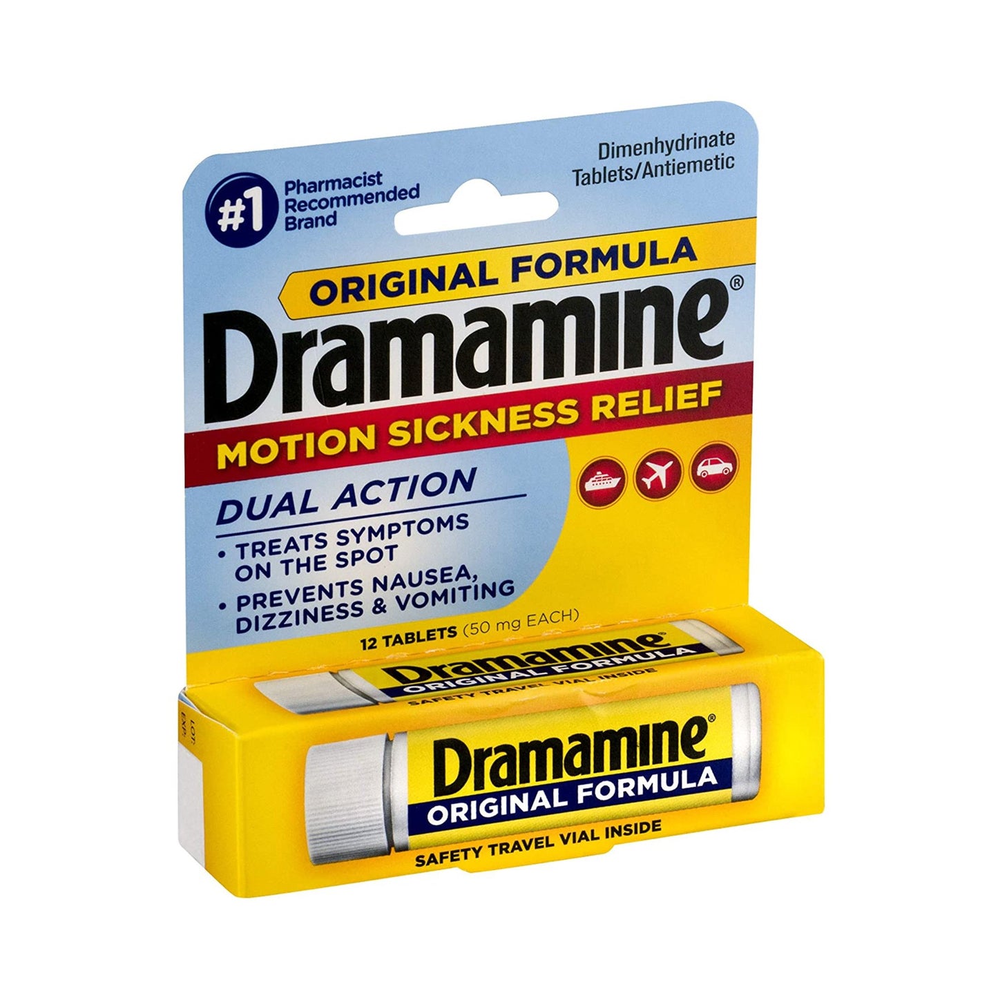 Dramamine® Dimenhydrinate Nausea Relief, 12 ct