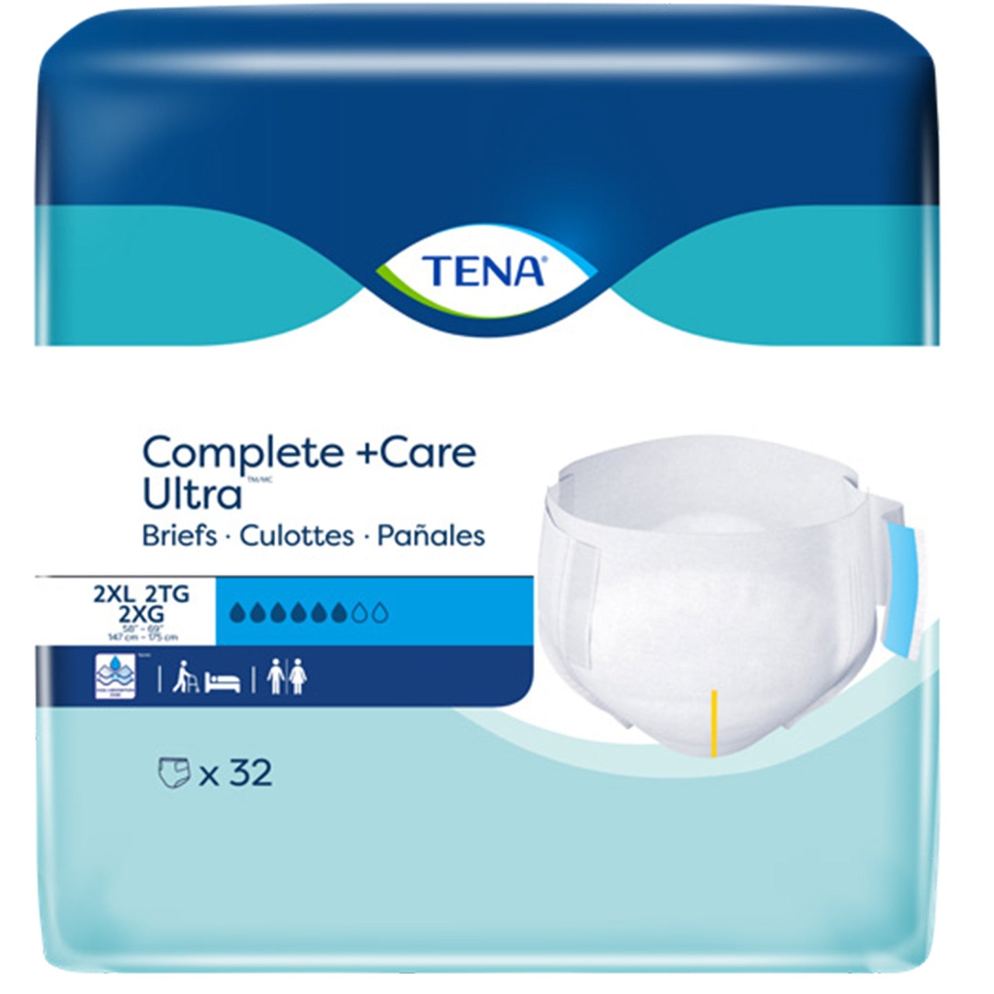 TENA Complete +Care Ultra™ Incontinence Brief, 2X-Large, 32 ct