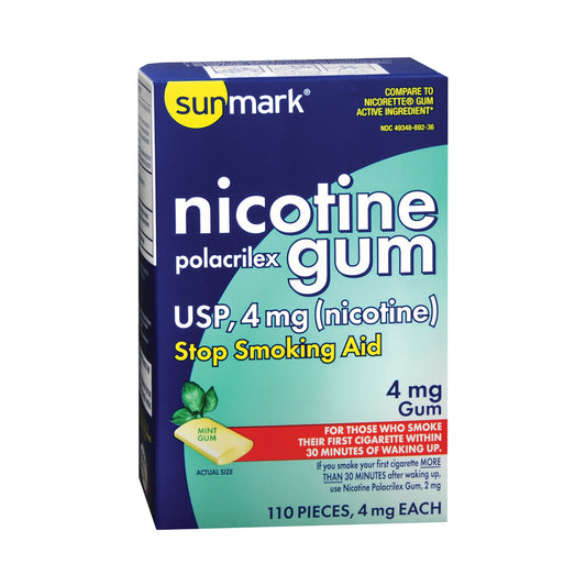 Sunmark® 4 mg Nicotine Polacrilex Stop Smoking Aid, Mint, 110 ct