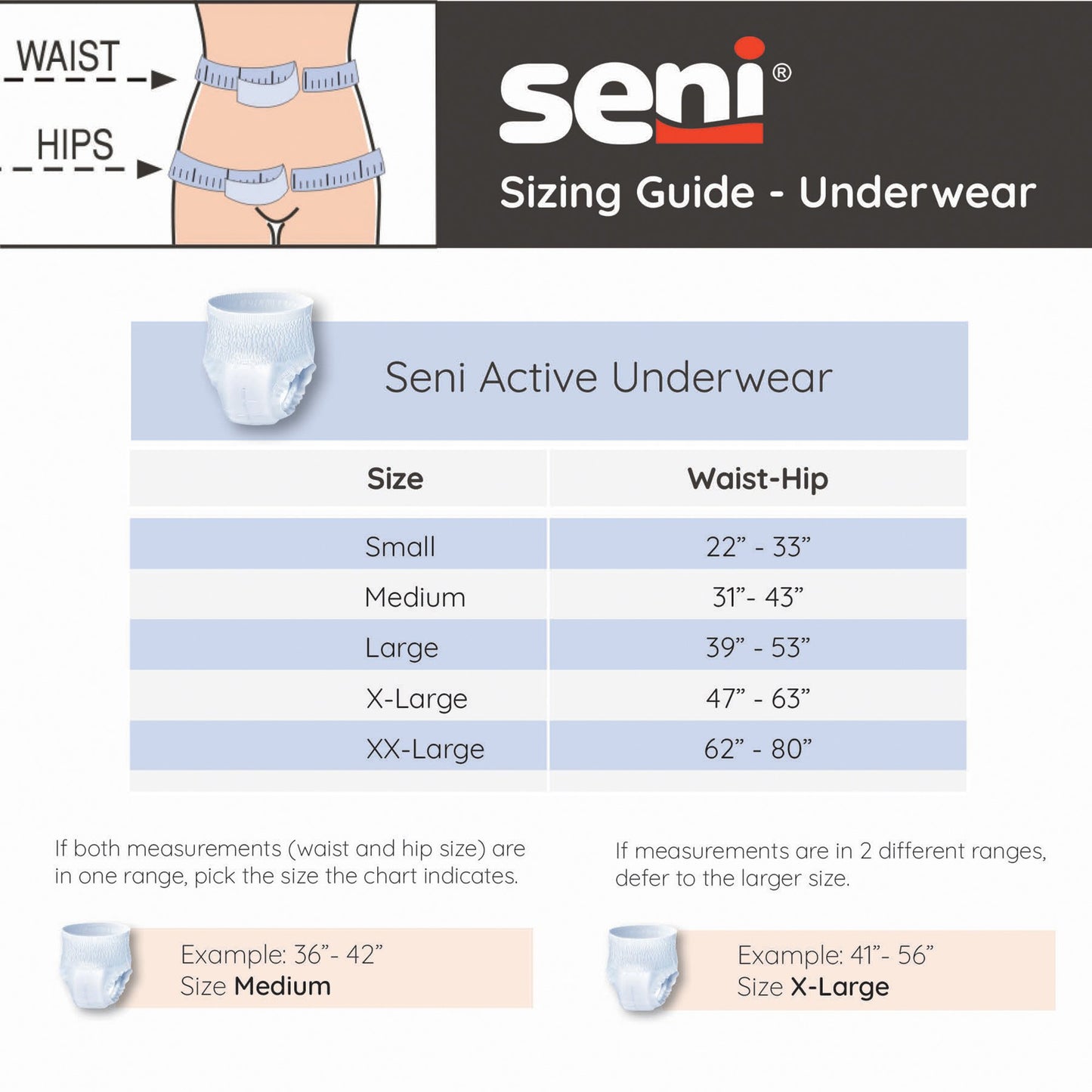 Seni® Active Classic Plus Moderate Absorbent Underwear, Medium, 20 ct
