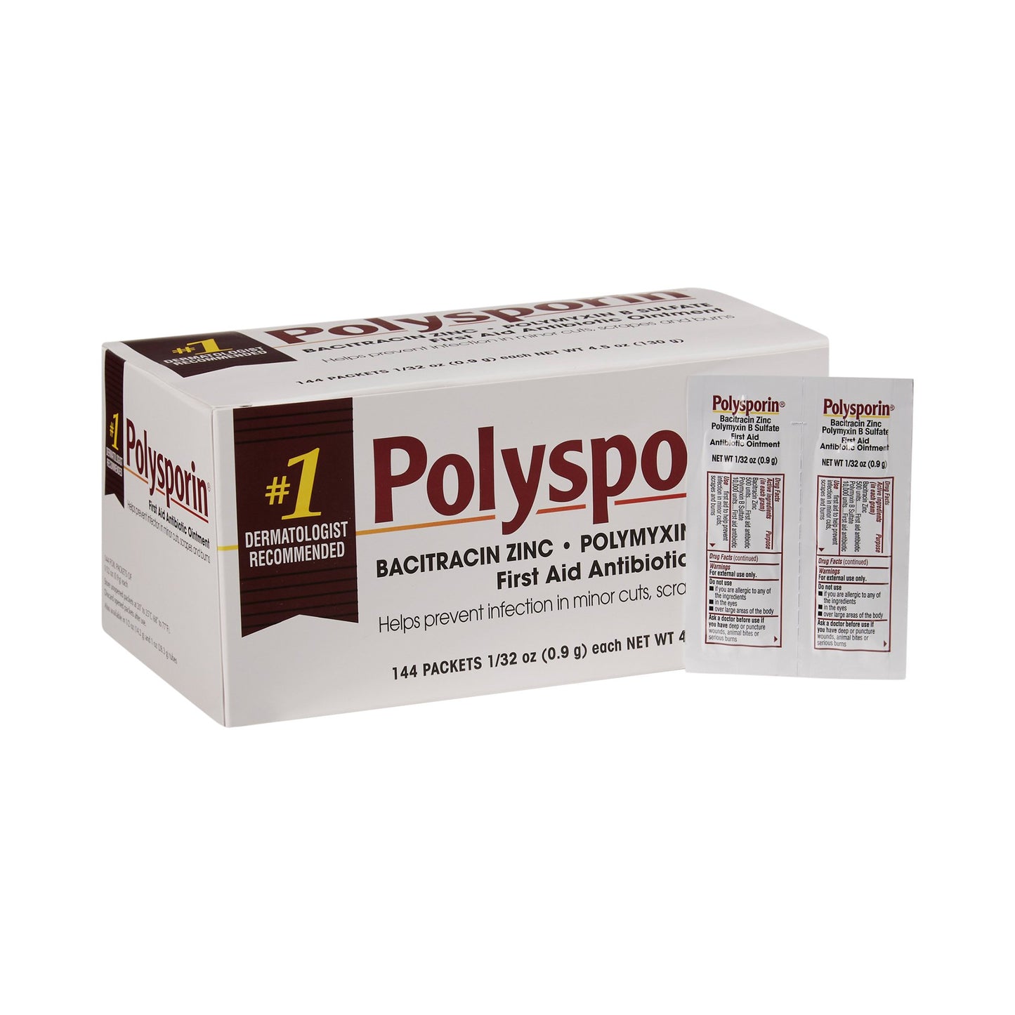 Polysporin® Bacitracin First Aid Antibiotic Packet, 144 ct.