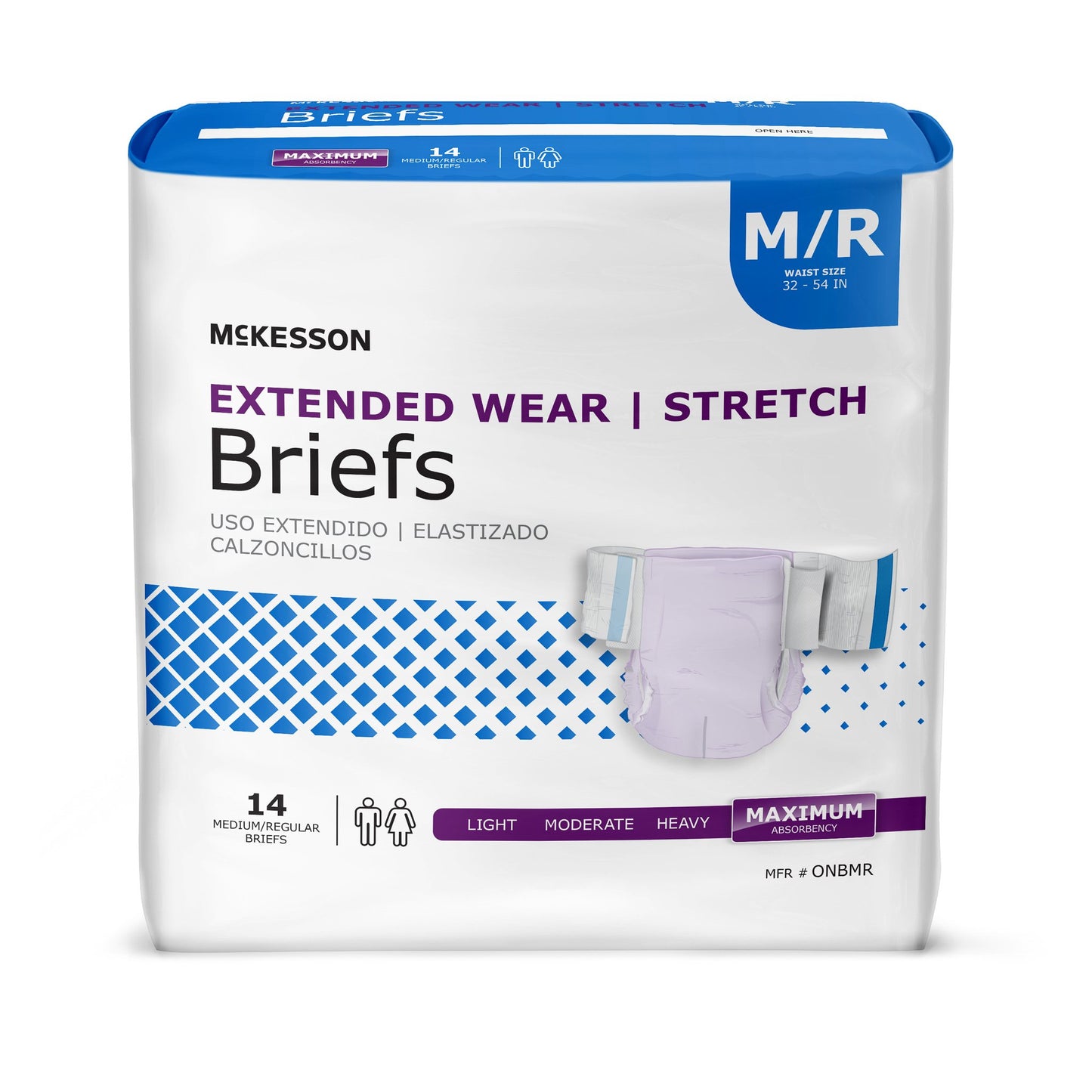 McKesson Extended Wear Maximum Absorbency Incontinence Brief, Medium, 14 ct