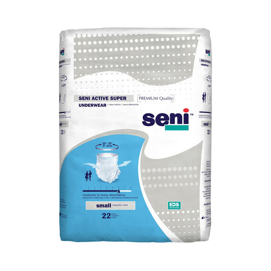 Seni® Active Super Moderate to Heavy Absorbent Underwear, Small, 22 ct
