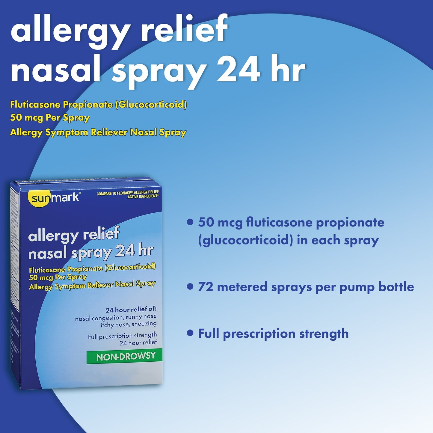 Sunmark® 24 Hour Fluticasone Propionate Allergy Relief, 0.34 fl. oz.