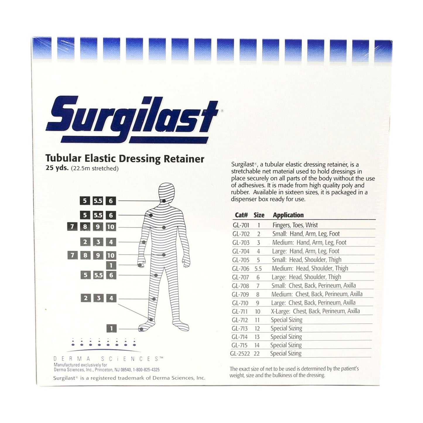 Surgilast® Elastic Net Retainer Dressing, Size 5.5, 25 Yard