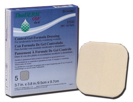 DuoDerm® CGF® Hydrocolloid Dressing, Sterile, Square, 8 x 8 inch, 5 ct