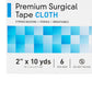 McKesson Silk-Like Cloth Medical Tape, 2 Inch x 10 Yard, White, 60 ct