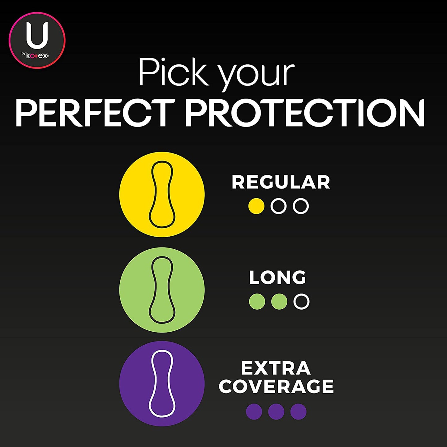 U by Kotex® Security® Lightdays® Liners, Extra-Coverage, 80 ct