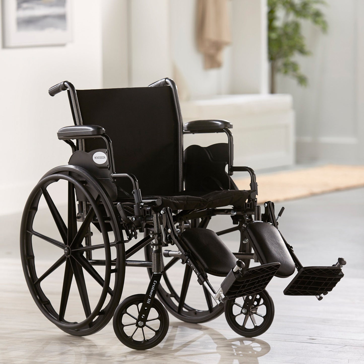 McKesson Lightweight Wheelchair, 18 Inch Seat Width, Legrest