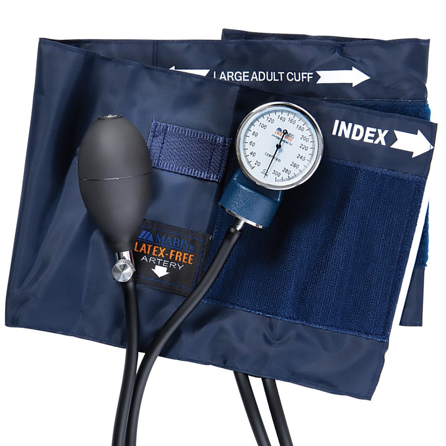 Aneroid Sphygmomanometer Unit Mabis® Precision Adult Cuff Nylon Cuff 28 to 42 cm Palm Aneroid