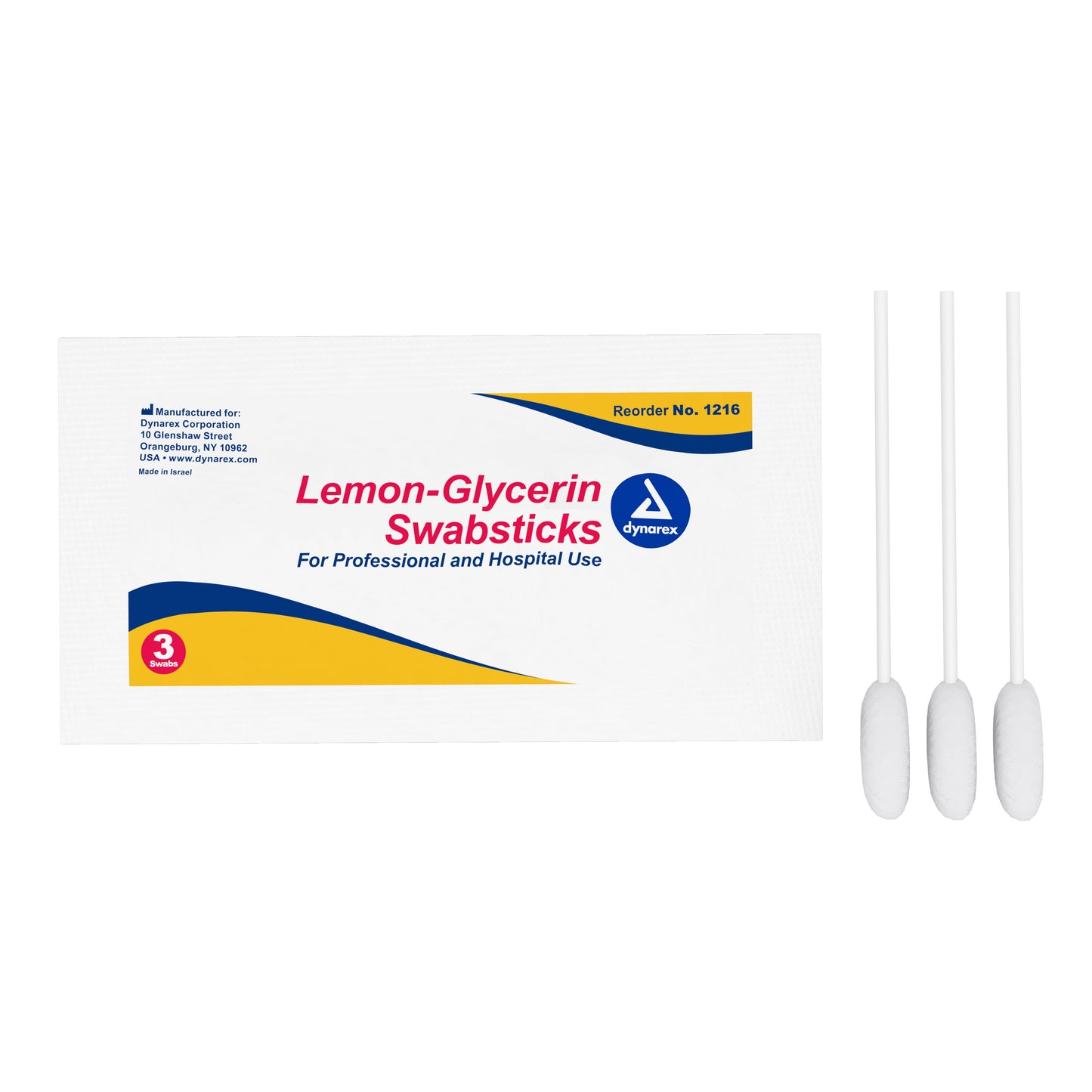 Dynarex® Lemon-Glycerin Oral Swabsticks, 25 ct.
