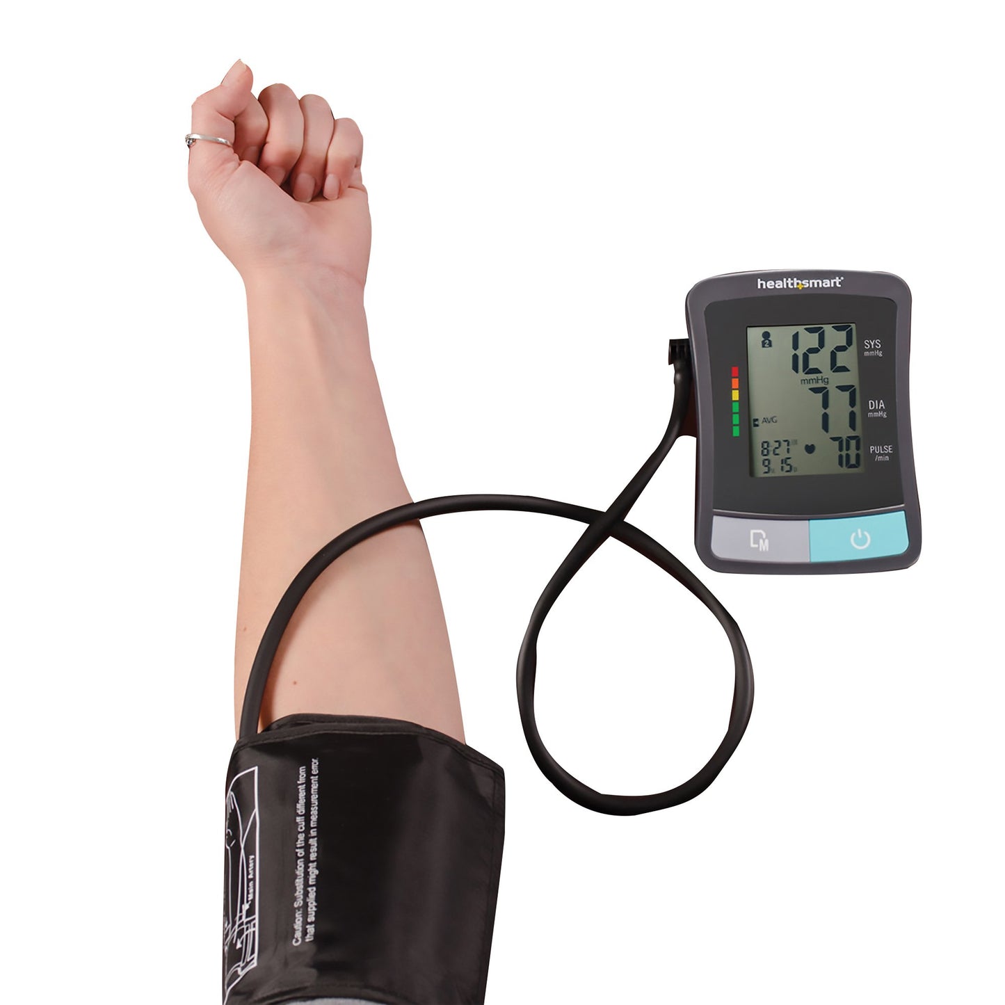 Mabis 1-Tube Blood Pressure Monitor, Digital, Black Cuff
