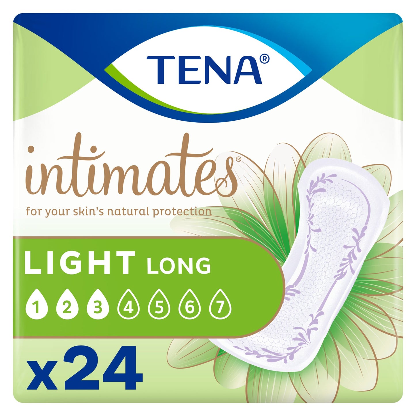 Tena® Intimates™ Ultra Thin Light Long Bladder Control Pad, 10" Length, 24 ct