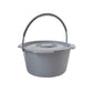 McKesson Commode Bucket With Metal Handle And Cover, 7-1/2 Quart, Gray