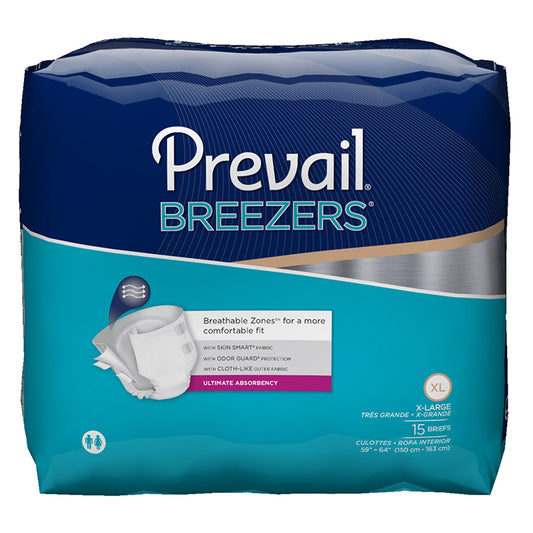 Prevail® Breezers® Ultimate Incontinence Brief, Extra Large, 60 ct