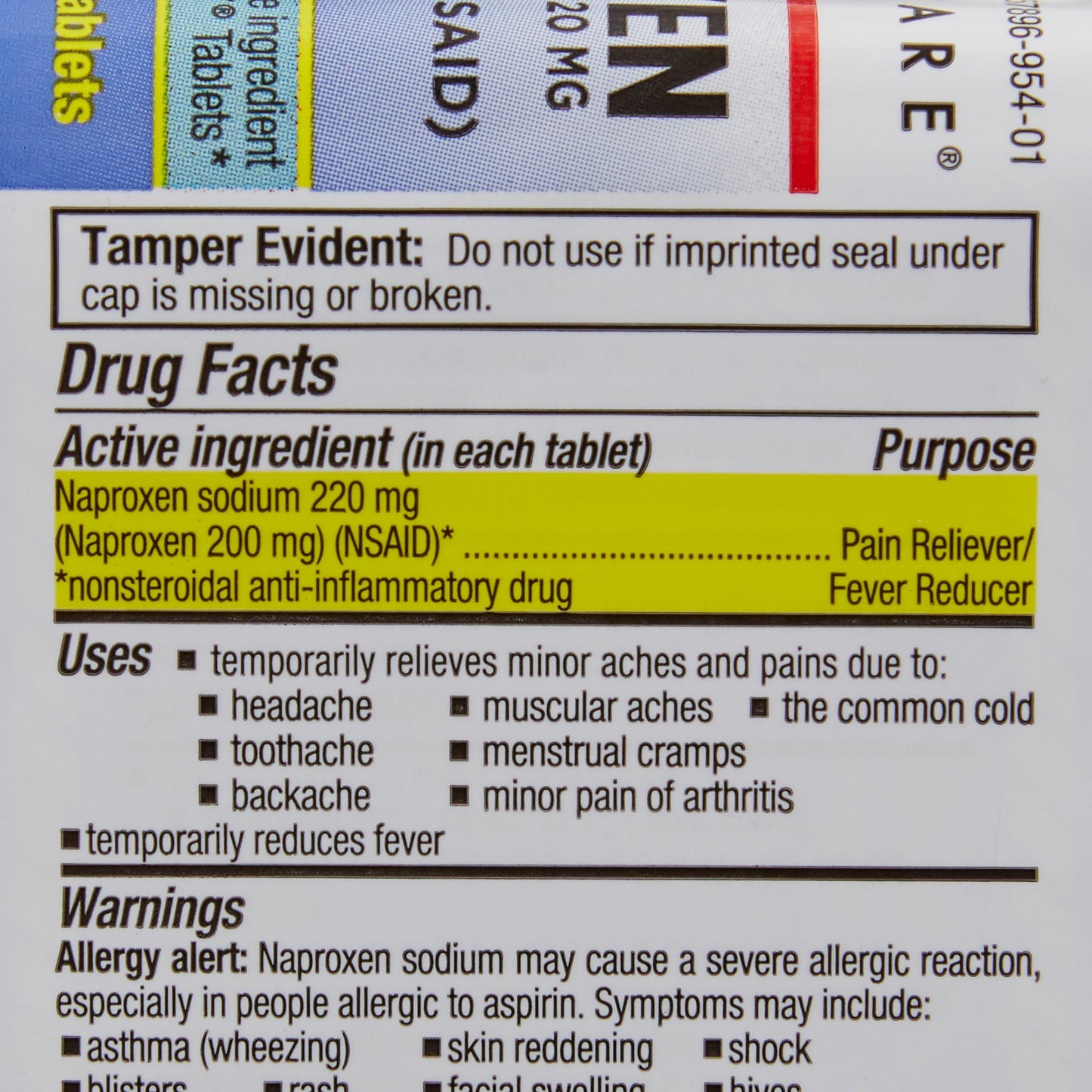 Geri-Care Naproxen Sodium Pain Relief Tablets, 100 ct.
