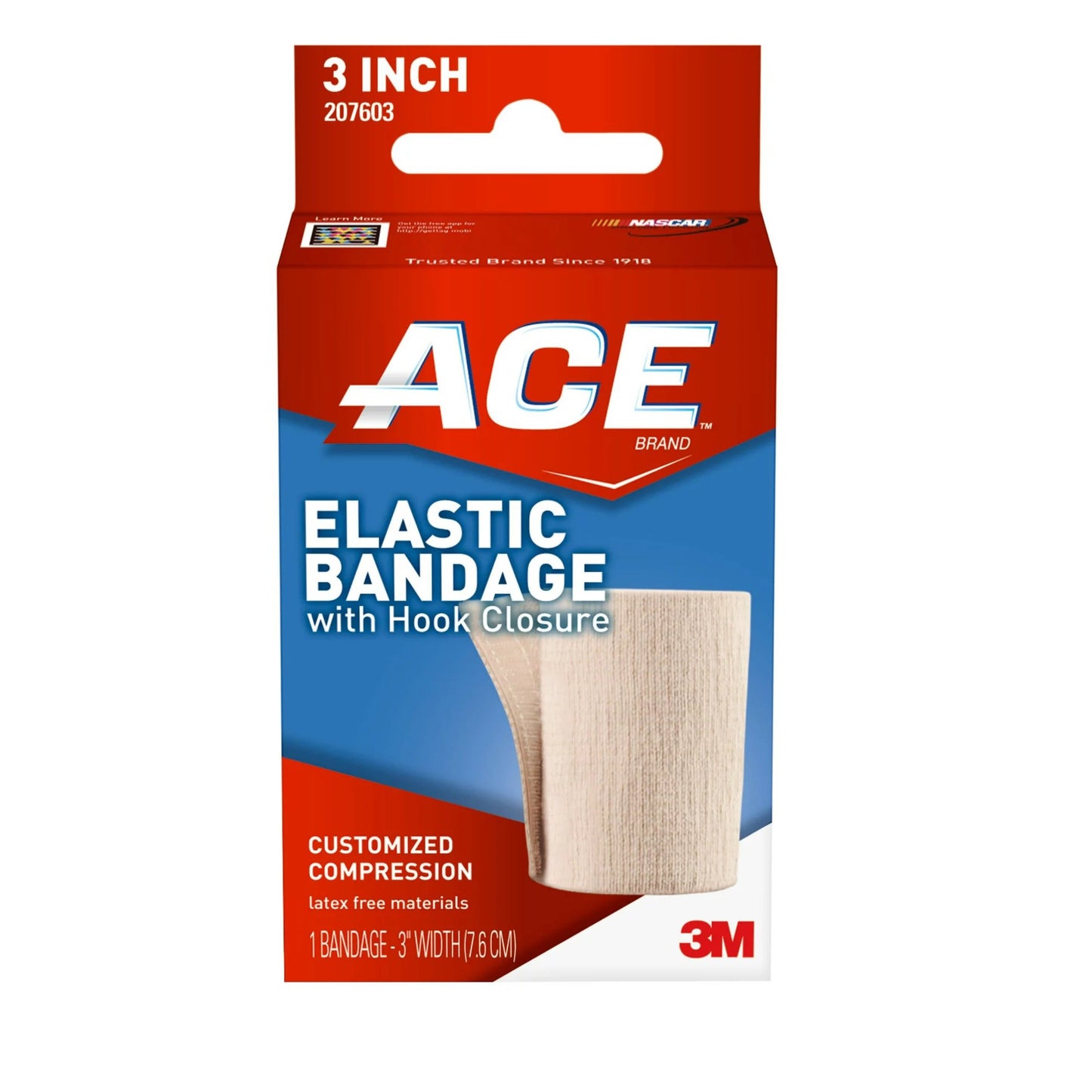 3M™ ACE™ Single Hook and Loop Closure Elastic Bandage, 3 " Width