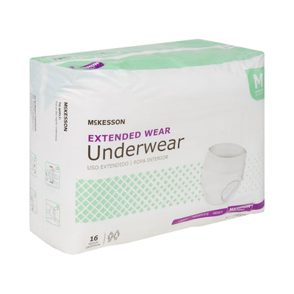 McKesson Extended Wear Maximum Absorbent Underwear, Medium, 16 ct